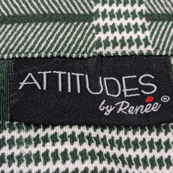 Attitudes womens long sleeve stretch check print button shirt pockets sz 4x bb20 - Picture 3 of 11